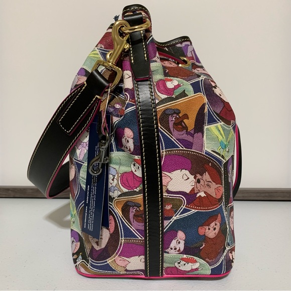 Disney “The Rescuers” Dooney & Bourke Drawstring Bucket Shoulder Bag-NWT - Picture 2 of 11